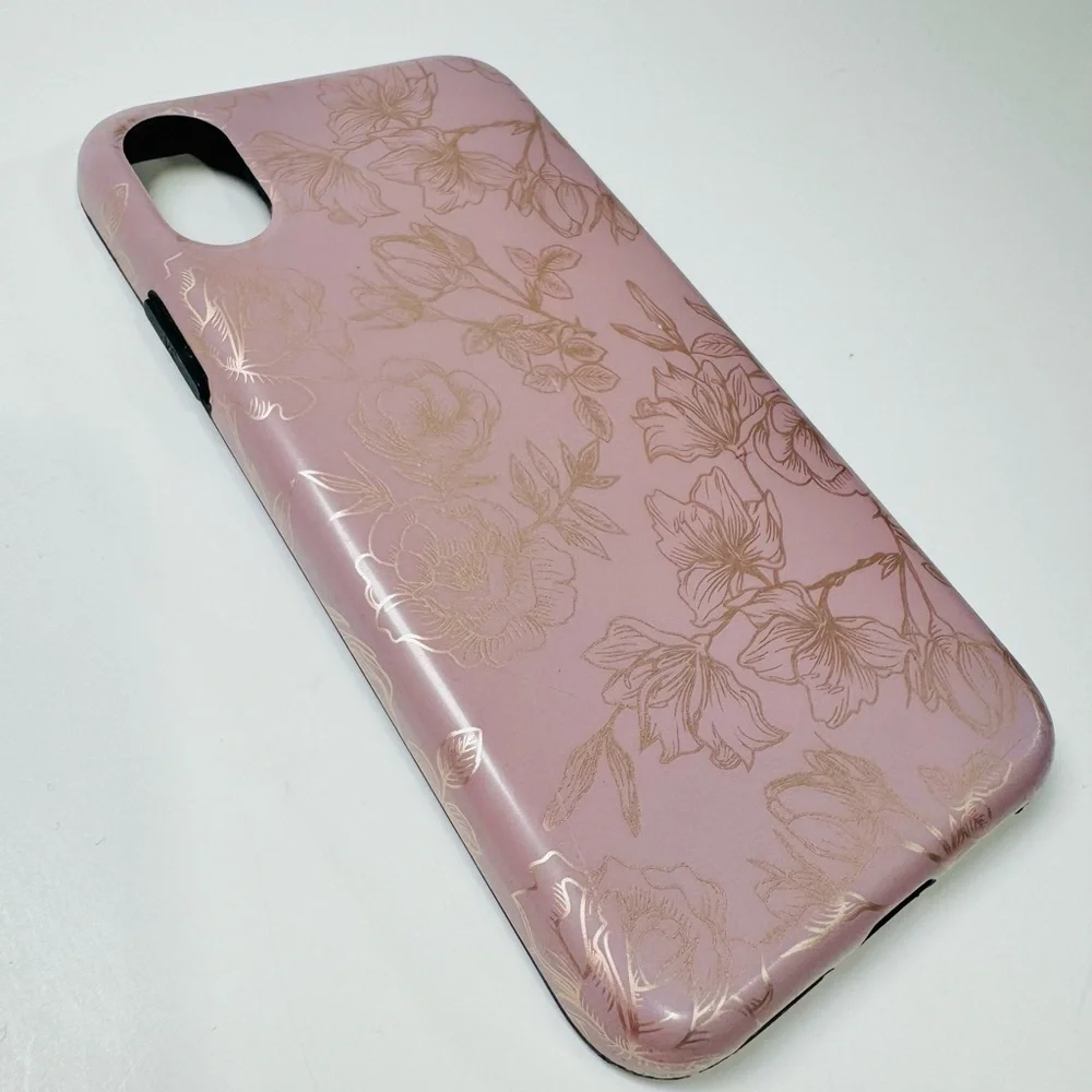 VELVET CAVIAR iPhone X Case & iPhone Xs Case (Purple Rose Gold Floral Flowers)